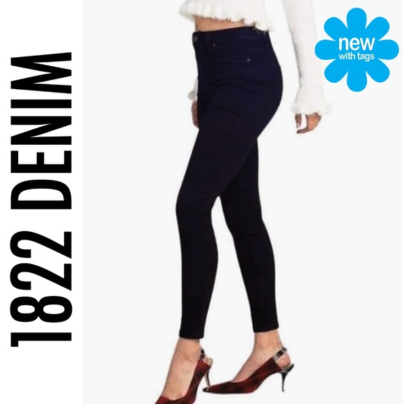 NWT 🦋 1822 Slim Straight Black Jeans | size: 6 - Picture 10 of 14
